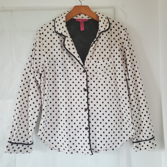 Betsey Johnson Other - BETSEY JOHNSON Top Polka Dot Black White, M